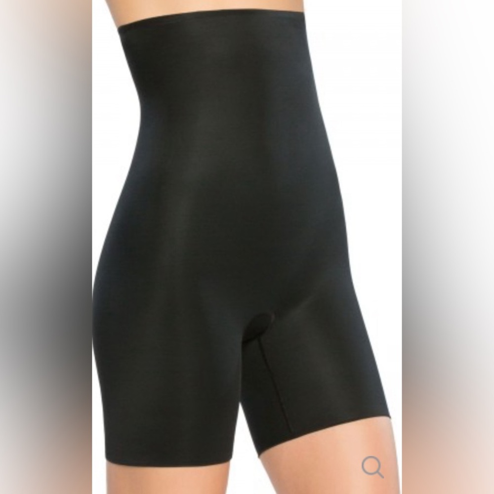 Spanx Women's Power Conceal-Her High-Waisted Mid-Thigh Shorts in Black